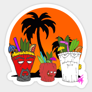 Aqua teen hunger force tiki Sticker